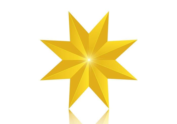 700x490 Point Golden Star Vector