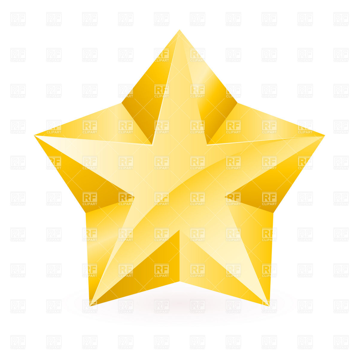 1200x1200 Shiny Gold Five Point Facet Star Vector Image Of Icons And Emblems