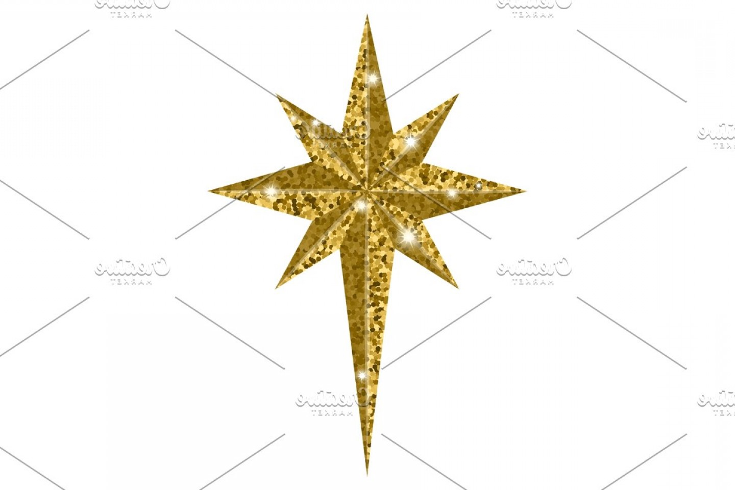 1440x960 White Christmas Star Vector Catchsplace