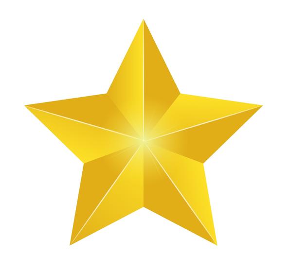 592x560 Golden Star Vector