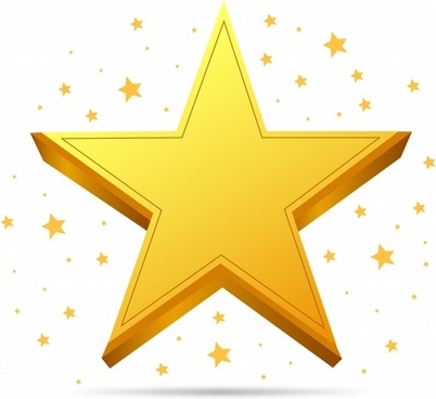 402x368 Gold Star Illustrator Free Vector Download