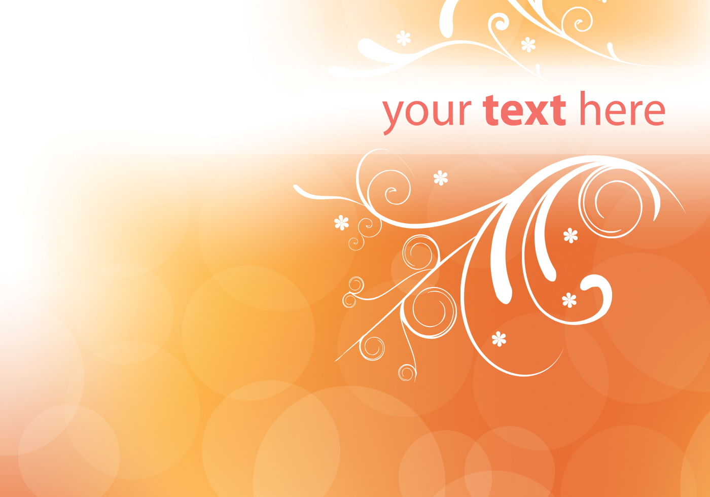 1400x980 Orange Swirl Free Vector Art