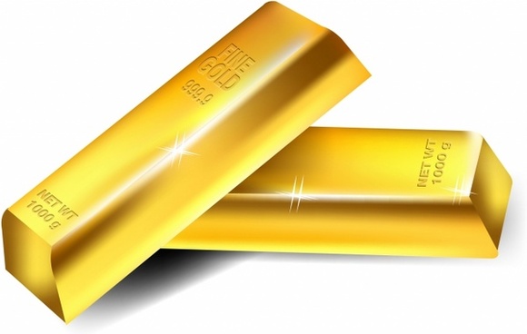 580x368 Gold Bar Free Vector Download