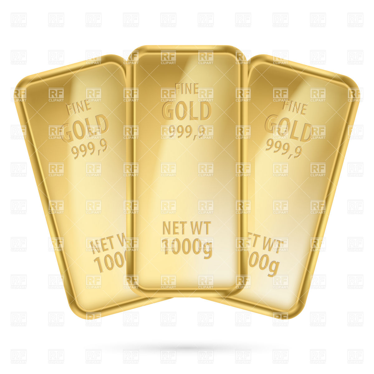 1200x1200 Three Bars Of Gold Vector Image Of Business, Finance Dvarg