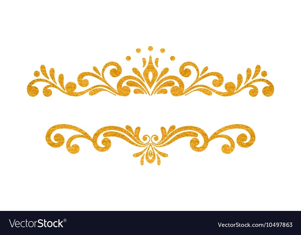 1000x780 Vintage Border Gold Vector
