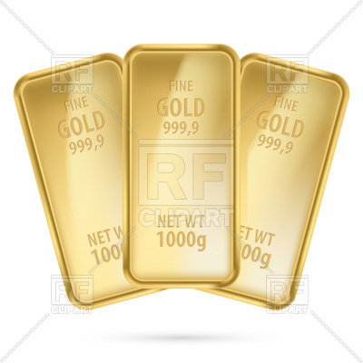 400x400 Three Bars Of Gold Vector Image Of Business, Finance Dvarg