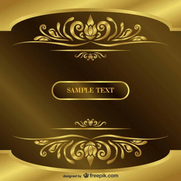 626x626 Vintage Gold Background With Text Vector Free Download