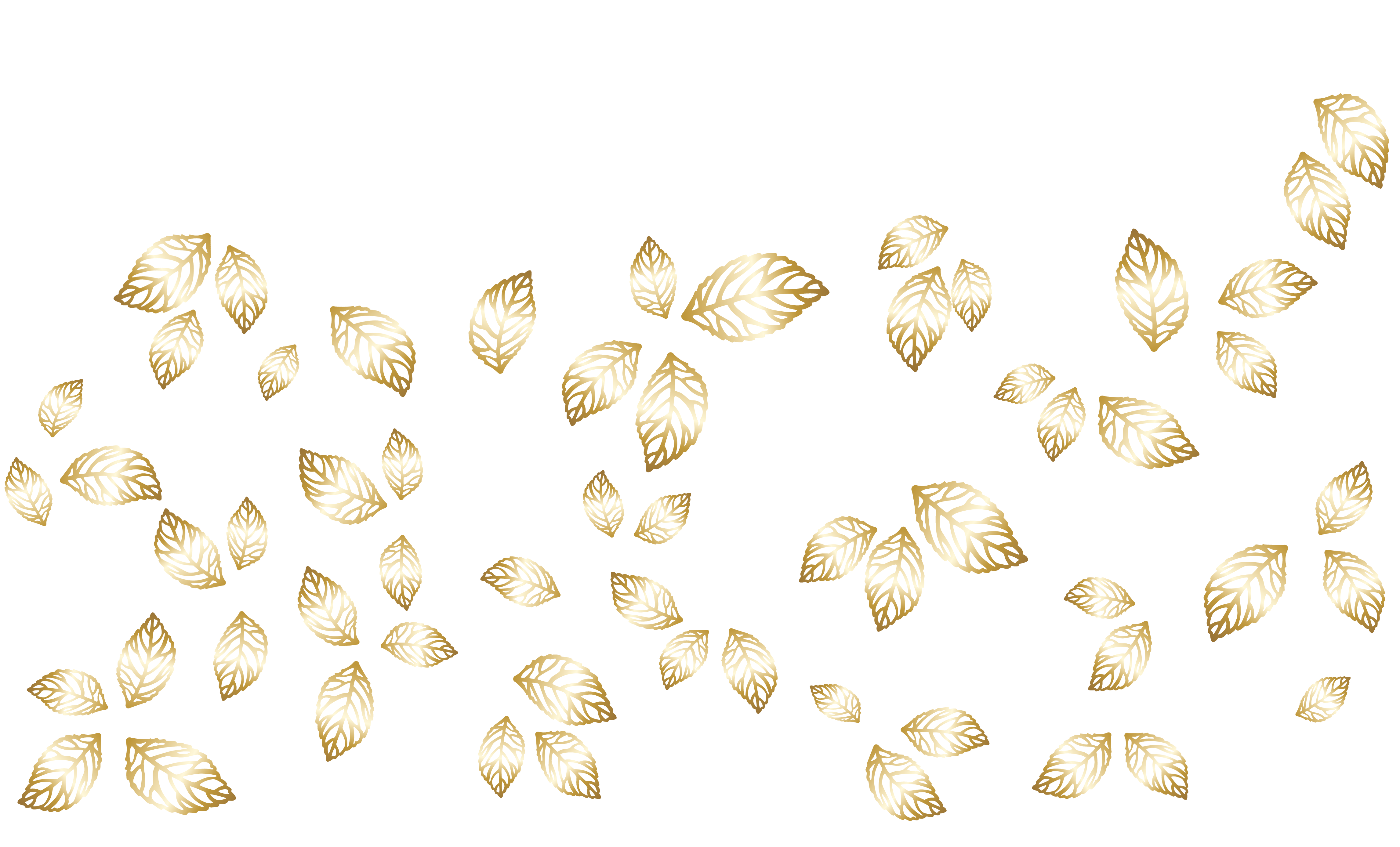 Golden Decorative Leaves Vector Png Gallery 4586x2775 Golden Decorative Leaves Vector Png Gallery