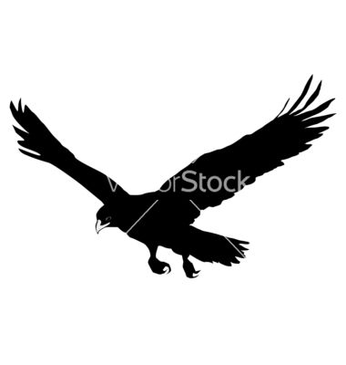 380x400 Black Silhouette Of Golden Eagle On Vectorstock Tattttooos