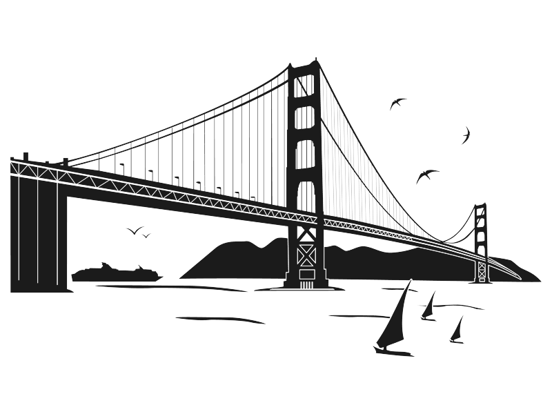 800x600 Golden Gate Bridge Stencils San Francisco Bridge Tattoo