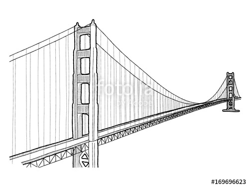 Golden Gate Bridge Silhouette Vector At Vectorified.com 