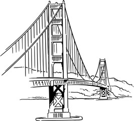 Golden Gate Bridge Silhouette Vector at Vectorified.com | Collection of ...