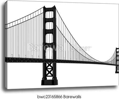 453x379 Golden Gate Bridge, Canvas Print Barewalls Posters Prints