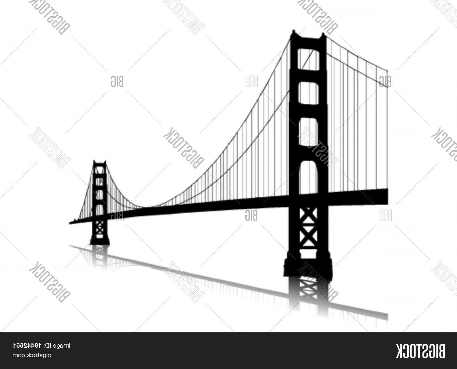 1800x1454 Stock Vector Vector Golden Gate Bridge Handandbeak
