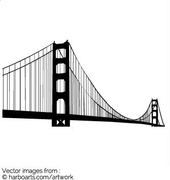 Golden Gate Bridge Silhouette Vector at Vectorified.com | Collection of ...