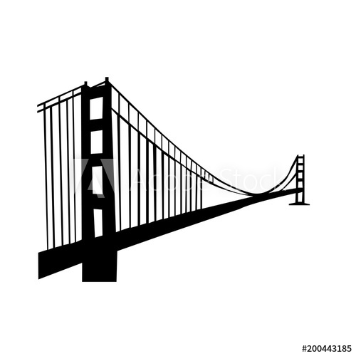 Golden Gate Bridge Silhouette Vector at Vectorified.com | Collection of ...