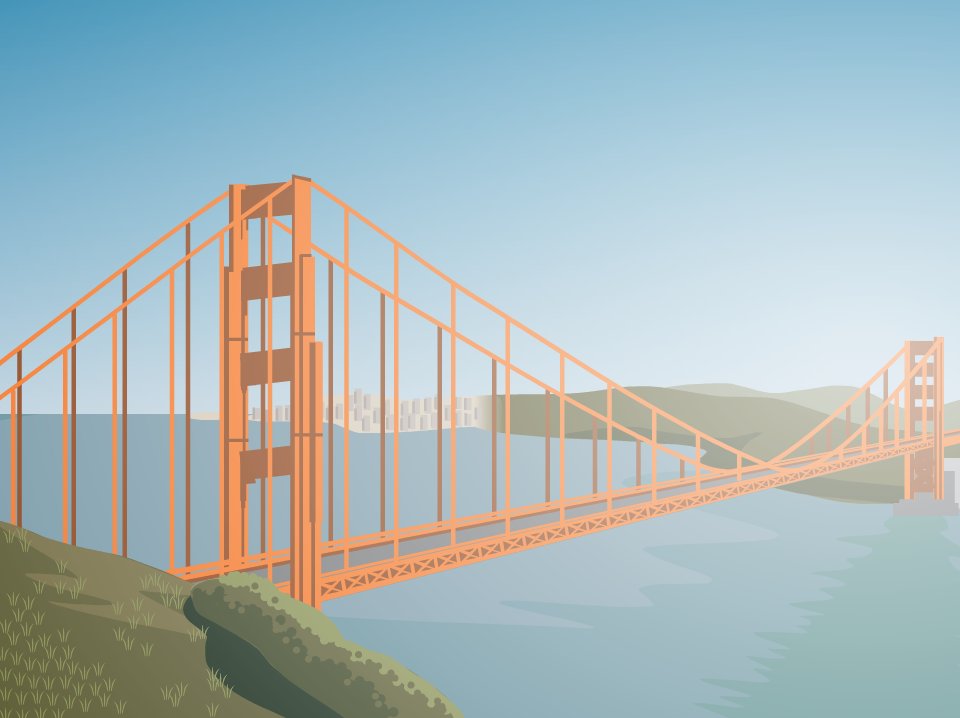 Golden Gate Bridge Vector Art My Gallery 960x718 Golden Gate Bridge Vector Art My Gallery