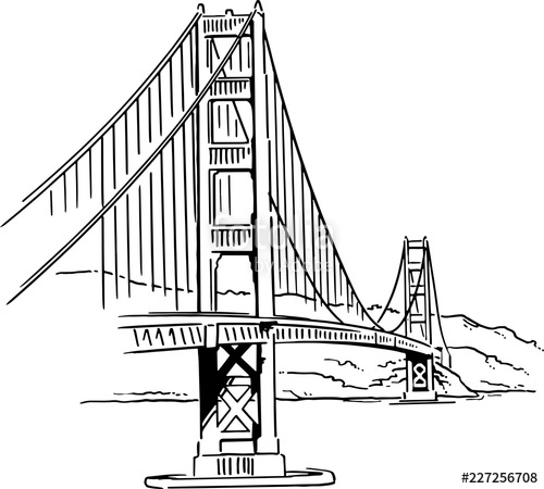 Golden Gate Bridge Vector Drawing Stock Image And Royalty Free 500x450 Golden Gate Bridge Vector Drawing Stock Image And Royalty Free
