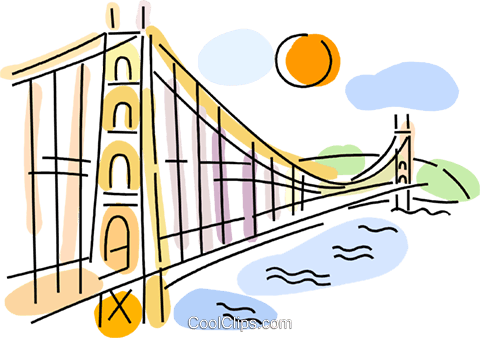 480x338 Golden Gate Bridge Royalty Free Vector Clip Art Illustration