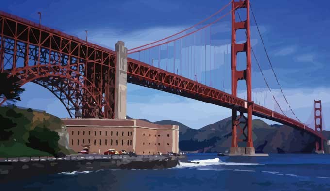 680x395 Golden Gate Bridge Vector Free Vectors Ui Download