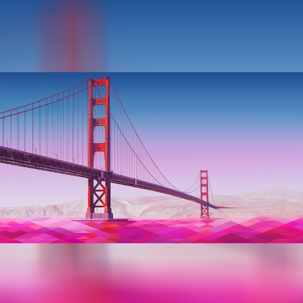 1000x1000 Golden Gate Bridge Vector