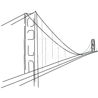 400x400 Golden Gate Bridge Vector Illustrator