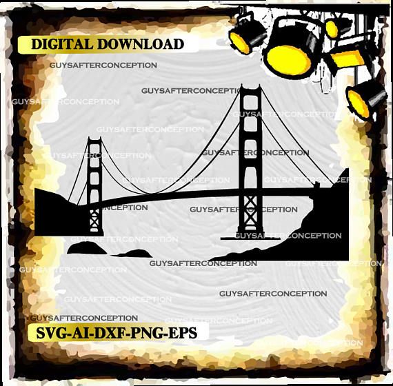 Golden Gate Bridge Vector Images Digital Cutting 570x560 Golden Gate Bridge Vector Images Digital Cutting