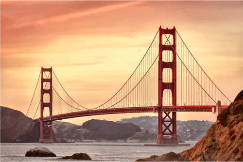San Francisco Golden Gate Bridge Vector Image 500x334 San Francisco Golden Gate Bridge Vector Image