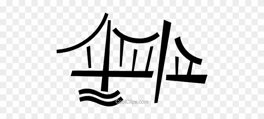 840x378 Golden Gate Bridge Royalty Free Vector Clip Art