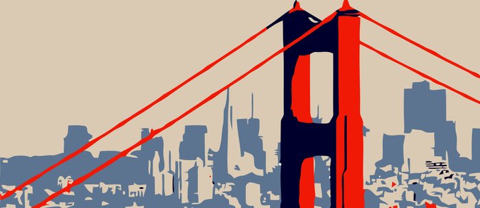 700x304 Golden Gate Bridge Vector Art Coffee Mug