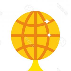 300x300 Photostock Vector World Globe Trophy Cup Vector Globe Award
