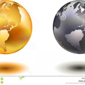 300x300 Gold Chrome Globe Ball Vector Newwaysys