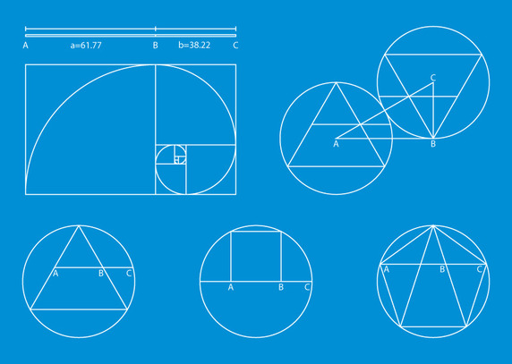 Golden Ratio Blue Print Vector Free Vector Download 572x407 Golden Ratio Blue Print Vector Free Vector Download
