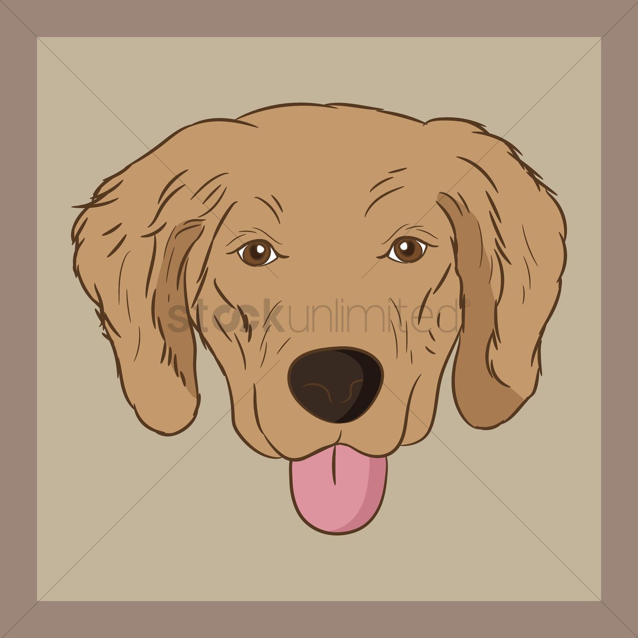 1300x1300 Golden Retriever Dog Vector Image