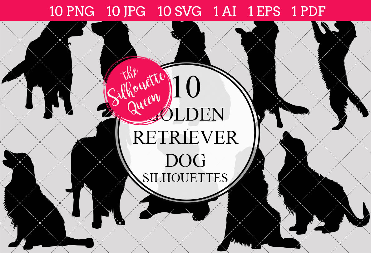Golden Retriever Dog Silhouette Vector 1188x810 Golden Retriever Dog Silhouette Vector