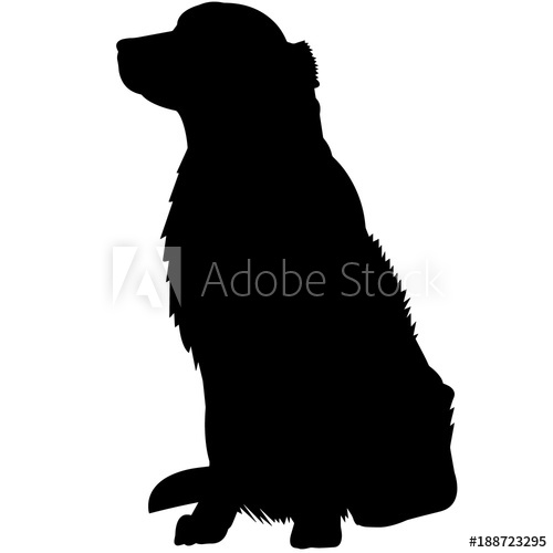 Golden Retriever Dog Silhouette Vector Graphics 500x500 Golden Retriever Dog Silhouette Vector Graphics