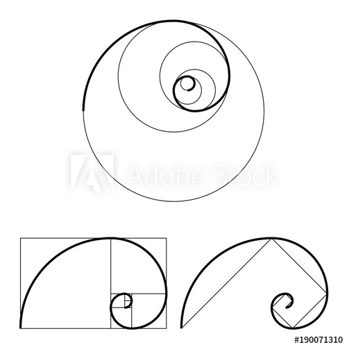 500x500 Golden Ratio Template Set Proportion Symbol Graphic Design