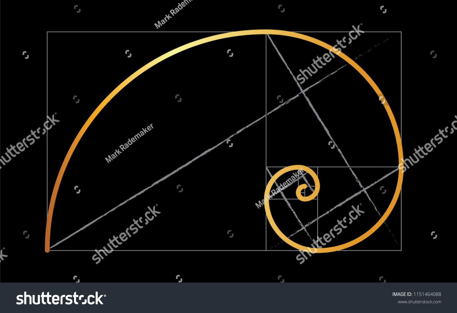 1500x1027 Golden Ratio Template Vector Illustration Icon Golden