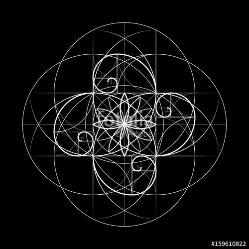 500x500 Sacred Geometry Golden Section Vector Stock Image