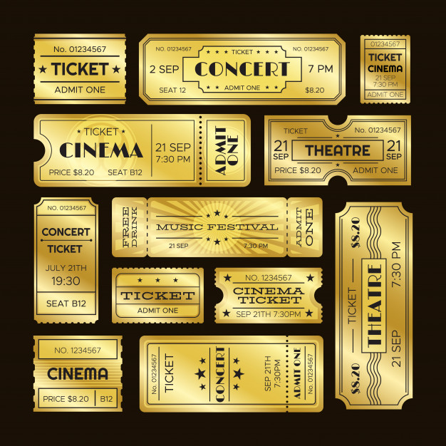 Golden Tickets Vector Premium Download 626x626 Golden Tickets Vector Premium Download