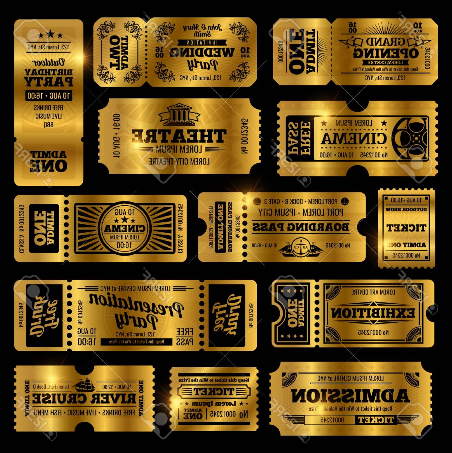 Golden Ticket Vector at Vectorified.com | Collection of Golden Ticket
