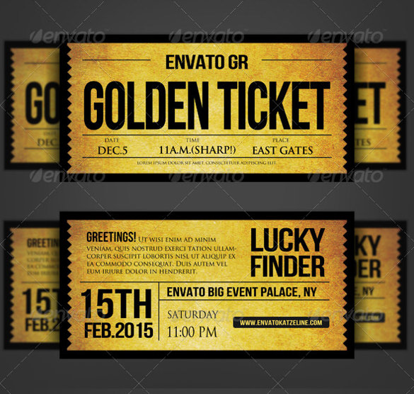 Golden Ticket Invitations Template Personalized Golden Ticket 585x556 Golden Ticket Invitations Template Personalized Golden Ticket