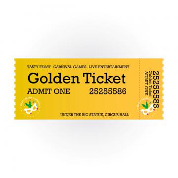 Golden Ticket Vector at Vectorified.com | Collection of Golden Ticket ...