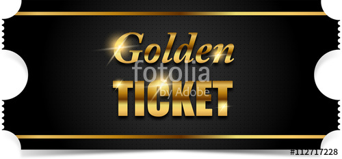 Golden Ticket Stock Image And Royalty Free Vector 500x233 Golden Ticket Stock Image And Royalty Free Vector