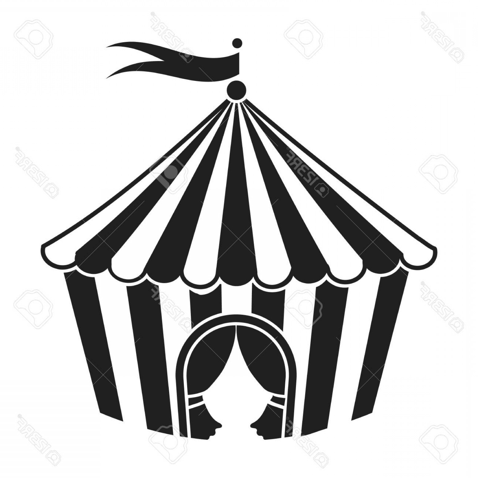 1560x1560 Black And White Circus Tent Vector Handandbeak