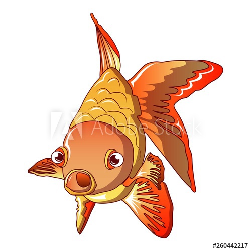 500x500 Front Goldfish Icon Cartoon Of Front Goldfish Vector Icon For Web