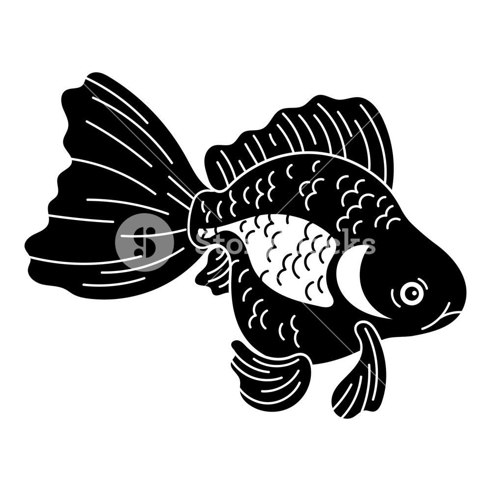 1000x1000 Goldfish Icon Simple Illustration Of Goldfish Vector Icon For Web