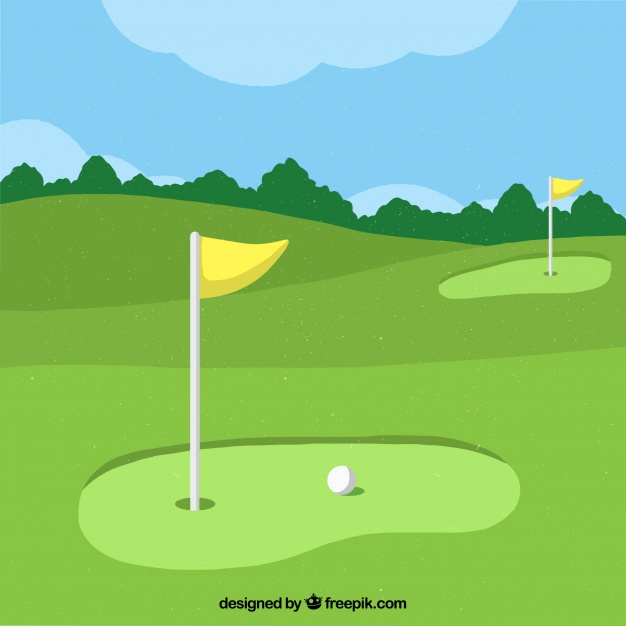 626x626 Golf Background In Flat Design Vector Free Download