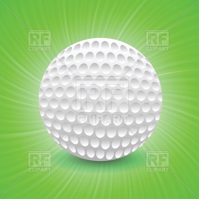 400x400 Golf Ball On Green Background Vector Image Of Sport And Leisure