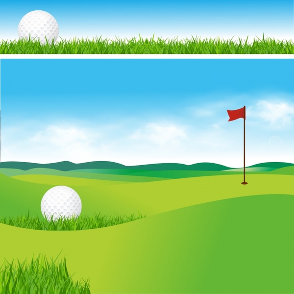 600x600 Golf Course Free Vector In Adobe Illustrator